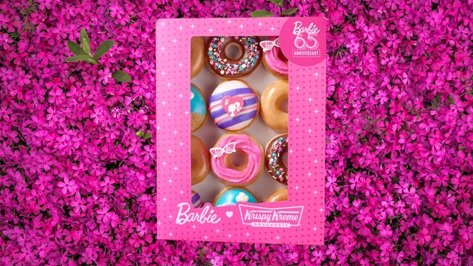 Krispy Kreme Teams Up With Another Iconic Brand To Celebrate A Very Special, Very Pink Anniversary